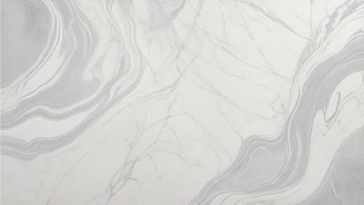 The primary subject of the image is a marble countertop with a white marble finish. The setting is a kitchen or bathroom, as the countertop is a part of a counter. The visual style is a close-up of the marble countertop, showcasing its texture and beauty. The colors and mood of the image are predominantly white, giving it a clean and elegant appearance.