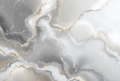The image features a marble-like surface with a pattern of swirls and lines. The primary subject is the marble-like surface, which is the setting and background of the image. The visual style is a combination of a photo and digital art, creating a unique and intricate pattern. The colors and mood of the image are predominantly white, giving it a clean and elegant appearance.
