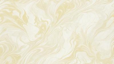 The primary subject of the image is a white and yellow marbled wallpaper with a swirling pattern. The setting is a room with a white and yellow color scheme. The visual style is a patterned wallpaper, which gives the room a unique and elegant appearance. The dominant colors are white and yellow, creating a warm and inviting atmosphere.