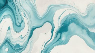 The primary subject of the image is a blue and white painting of a water-like substance, possibly a waterfall or a body of water. The setting is a white background, which contrasts with the blue and white painting. The visual style appears to be a digital art or illustration, as it is a detailed and intricate representation of the water. The dominant colors are blue and white, creating a serene and calming atmosphere.
