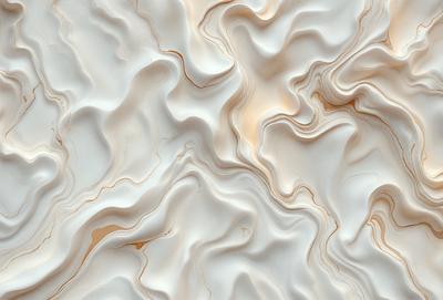 The image features a white marble wall with a unique, textured design. The wall appears to be made of marble, giving it a luxurious and elegant appearance. The design on the wall is a combination of white and brown colors, creating a visually appealing and intricate pattern. The overall atmosphere of the image is one of sophistication and refinement.