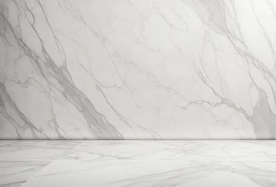 The primary subject of the image is a marble wall with a white background. The visual style appears to be a drawing or illustration, as the marble wall is depicted in a more artistic manner than a photo. The colors and mood of the image are predominantly white, giving it a clean and elegant appearance.