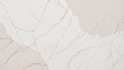 The image features a white marble wall with a pattern of white and brown marble. The wall appears to be a part of a building, possibly a bathroom or a kitchen. The marble pattern creates a visually appealing and elegant atmosphere.