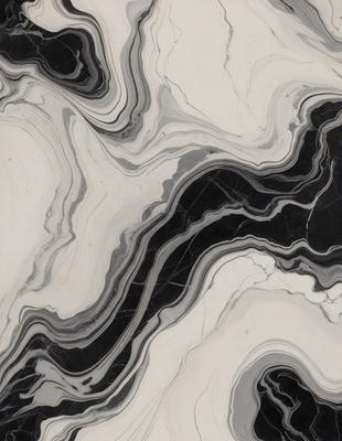 The primary subject of the image is a marble-like pattern, which is the main object, scene, or focus of the image. The setting or background features a black and white marble-like pattern, which gives the image a classic and elegant appearance. The visual style of the image is a close-up of the marble-like pattern, showcasing its intricate details. The colors and mood of the image are predominantly black and white, creating a timeless and sophisticated atmosphere.