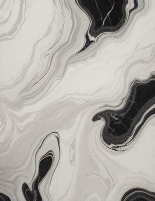 The primary subject of the image is a marble-like pattern, which appears to be a drawing or digital art. The setting is a white background, and the visual style is a combination of photo and digital art. The colors and mood of the image are predominantly white, giving it a clean and elegant appearance.