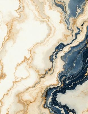 The primary subject of the image is a marble-like pattern, which is the main focus of the image. The setting is a white and blue marble-like surface, which serves as the background. The visual style of the image is a combination of a photo and digital art, creating a unique and intricate pattern. The colors in the image are predominantly white and blue, giving the scene a clean and elegant appearance.