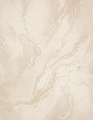 The primary subject of the image is a marble tile with a pattern of swirls and waves. The setting is a bathroom, and the visual style is a close-up of the tile. The dominant colors are white and beige, giving the image a clean and elegant appearance.