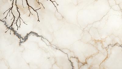 The primary subject of the image is a marble wall with a cracked pattern. The setting is a room with a white marble surface. The visual style is a close-up of the marble wall, showcasing its unique texture and pattern. The colors and mood of the image are predominantly white, giving it a clean and elegant appearance.