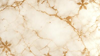 The primary subject of the image is a marble surface with a white and gold color scheme. The setting is a room with a white marble wall, and the visual style is a close-up of the marble surface. The colors and mood of the image are elegant and sophisticated, with the white marble providing a clean and refined appearance.