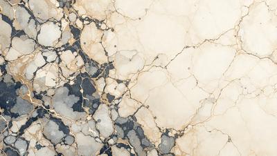 The image features a marble-like surface with a pattern of holes and bumps. The surface appears to be a combination of white and brown colors, giving it a unique and textured appearance. The setting is a close-up of the marble-like surface, showcasing its intricate details. The visual style of the image is a blend of natural and artificial elements, creating a captivating and visually appealing scene.