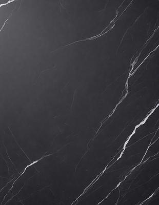 The primary subject of the image is a black marble countertop. The setting is a kitchen, with the countertop being the main focus of the scene. The visual style is a close-up of the marble countertop, showcasing its texture and pattern. The colors and mood of the image are predominantly dark, with the black marble providing a sleek and sophisticated appearance.