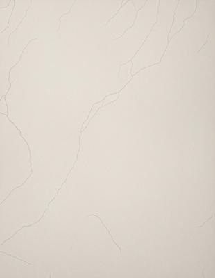 The primary subject of the image is a white wall with a cracked texture. The setting is a room with a white background. The visual style is a close-up of the wall, showcasing its unique texture. The colors and mood of the image are predominantly white, giving it a clean and minimalist appearance.