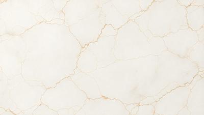 The primary subject of the image is a white marble wall with a gold-colored texture. The setting is a room with a white marble floor. The visual style is a close-up of the marble wall, showcasing its unique texture. The colors and mood of the image are predominantly white and gold, creating a luxurious and elegant atmosphere.