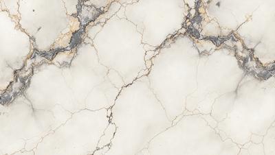 The primary subject of the image is a marble-like surface with a white and brown color scheme. The setting is a room with a white marble wall, and the visual style is a close-up of the marble surface. The colors and mood of the image are predominantly white and brown, giving it a natural and elegant appearance.