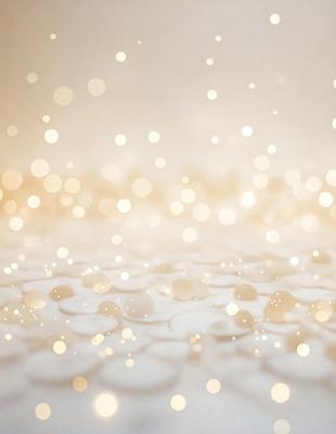 The primary subject of the image is a white surface with a pattern of yellow dots. The setting is a white background, and the visual style appears to be a combination of a photo and digital art. The colors and mood of the image are predominantly white and yellow, creating a warm and inviting atmosphere.