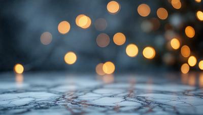 The primary subject of the image is a close-up of a patterned surface, possibly a tile floor, with a blue background. The setting appears to be indoors, possibly a room with a dimly lit atmosphere. The visual style of the image is a photo, capturing the intricate pattern and texture of the surface. The colors in the image are predominantly blue, creating a calm and serene mood.