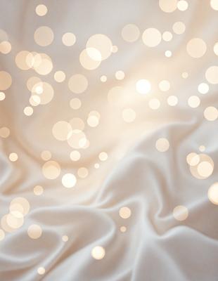 The primary subject of the image is a white sheet with a pattern of yellow and gold dots. The sheet is draped over a bed, creating a cozy and inviting atmosphere. The visual style of the image is a close-up of the sheet, showcasing the intricate pattern of the dots. The colors and mood of the image are warm and comforting, with the yellow and gold dots adding a touch of elegance to the overall scene.