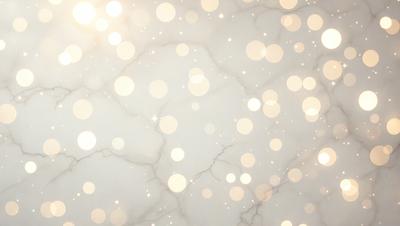 The primary subject of the image is a marble surface with a pattern of yellow and white dots. The setting is a white marble wall, and the visual style is a close-up of the marble surface. The colors and mood of the image are predominantly yellow and white, creating a warm and inviting atmosphere.