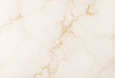 The primary subject of the image is a marble wall with a gold-like texture. The setting is a white marble wall, and the visual style is a close-up of the wall. The colors and mood of the image are predominantly white and gold, creating a luxurious and elegant atmosphere.
