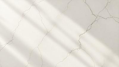 The primary subject of the image is a white tile wall with a pattern of holes. The setting is a room with a white tile floor. The visual style is a photo of the wall and floor. The dominant colors are white and grey, creating a clean and minimalist atmosphere.