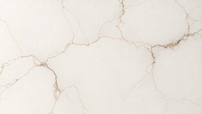 The image features a white marble wall with a pattern of brown streaks. The wall appears to be cracked and has a rough texture. The primary subject of the image is the marble wall, which serves as the setting and background. The visual style of the image is a close-up of the marble wall, showcasing its unique texture and pattern. The colors and mood of the image are predominantly white and brown, giving it a natural and earthy feel.