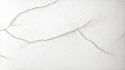 The primary subject of the image is a white piece of paper with a cracked or peeling appearance. The setting is a white background, and the visual style is a close-up of the paper. The colors and mood of the image are predominantly white, giving it a clean and minimalist appearance.