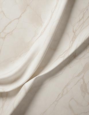The primary subject of the image is a white marble wall with a patterned texture. The setting is a room with a white marble wall as the main focus. The visual style is a close-up of the marble wall, showcasing its unique texture. The colors and mood of the image are predominantly white, giving it a clean and elegant appearance.