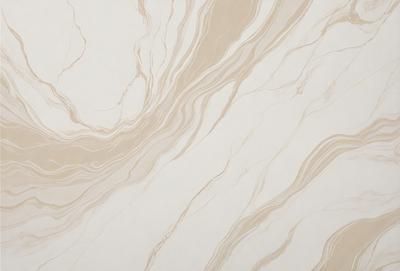 The primary subject of the image is a marble-like surface with a pattern of swirls and waves. The setting is a white background, which highlights the intricate design of the marble. The visual style is a close-up of the marble, showcasing its texture and patterns. The colors and mood of the image are predominantly white, giving it a clean and elegant appearance.