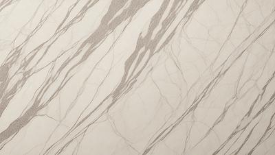 The primary subject of the image is a marble-like pattern on a wall. The setting is a room with a white background, and the visual style appears to be a combination of a photo and a digital art or illustration. The colors and mood of the image are predominantly white, giving it a clean and elegant appearance.