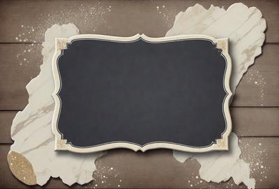 The primary subject of the image is a black and white framed picture of a marble wall. The setting is a marble wall, and the visual style is a photo. The colors and mood of the image are predominantly black and white, giving it a classic and elegant appearance.
