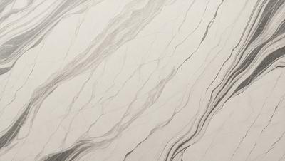 The primary subject of the image is a marble countertop with a patterned design. The setting is a kitchen, and the visual style is a photo. The countertop features a combination of gray and white colors, creating a sophisticated and elegant atmosphere.