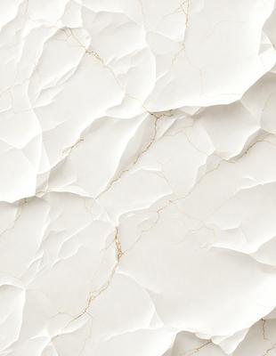 The primary subject of the image is a white marble wall with a gold-colored texture. The setting is a room with a white marble wall as the main focus. The visual style is a close-up of the marble wall, showcasing its unique texture. The colors and mood of the image are predominantly white and gold, giving it a luxurious and elegant appearance.