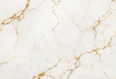 The primary subject of the image is a marble wall with a gold-like texture. The setting is a room with a white marble surface. The visual style is a close-up of the marble wall, showcasing its unique texture. The colors and mood of the image are predominantly white and gold, giving it a luxurious and elegant appearance.
