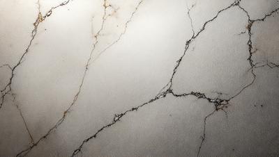 The image features a white marble wall with a cracked and textured surface. The wall appears to be made of marble, giving it a luxurious and elegant appearance. The cracked texture adds a sense of depth and character to the wall, making it visually interesting.