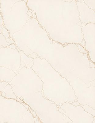 The image features a white marble wall with a gold-like texture. The wall appears to be a part of a building, possibly a bathroom or a kitchen. The marble wall has a unique and elegant appearance, making it a visually appealing element in the space.