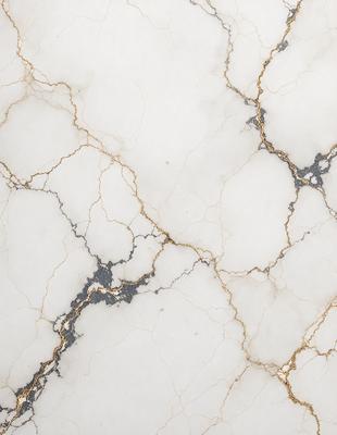 The image features a white marble wall with a gold-like pattern. The wall appears to be cracked and has a rough texture, giving it a unique and interesting appearance. The gold-like pattern adds a touch of elegance and sophistication to the overall design.