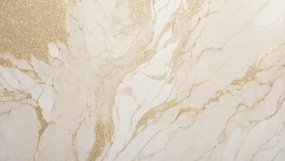 The primary subject of the image is a marble wall with a gold-colored pattern. The setting is a bathroom, and the visual style is a photo. The dominant colors are gold and white, creating a luxurious and elegant atmosphere.