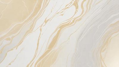 The primary subject of the image is a white and gold marble wall. The setting is a room with a white and gold marble wall, which serves as the background. The visual style is a photo, capturing the intricate details of the marble wall. The dominant colors are white and gold, creating a luxurious and elegant atmosphere.