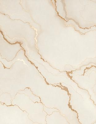 The primary subject of the image is a marble countertop with a gold-colored vein pattern. The setting is a kitchen, and the visual style is a close-up of the marble countertop. The colors and mood of the image are warm and elegant, with the gold veins adding a touch of luxury to the marble surface.