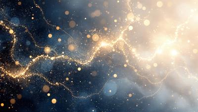 Primary subject: Bright, colorful, and sparkling lights in a dark blue sky.

Setting/background: The sky is filled with a multitude of bright, colorful, and sparkling lights, creating a vibrant and lively atmosphere.

Visual style: The image is a digital artwork, featuring a dynamic and visually appealing display of lights in the dark blue sky.

Colors and mood: The dominant colors are blue, black, and various shades of yellow, red, and green