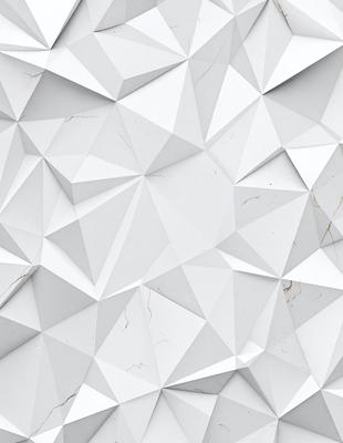 The primary subject of the image is a white, geometric pattern. The pattern is composed of multiple triangles, creating a visually striking and intricate design. The setting is a white background, which allows the pattern to stand out and be the main focus of the image. The visual style is a combination of digital art and illustration, as the pattern is created using a computer-generated design. The colors and mood of the image are predominantly white, giving it a clean, minimalist, and modern appearance.
