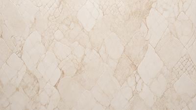 The primary subject of the image is a white tile wall with a pattern of white and brown spots. The setting is a room with a white tile floor. The visual style is a close-up of the tile wall, showcasing the intricate pattern. The colors and mood of the image are predominantly white and brown, giving it a clean and warm atmosphere.