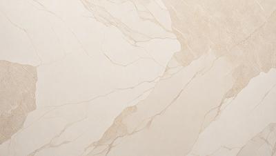 The primary subject of the image is a marble wall with a white and brown color scheme. The setting is a bathroom, and the visual style is a photo. The colors and mood of the image are warm and inviting, creating a sense of luxury and elegance.