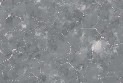 The primary subject of the image is a gray marble-like surface with a pattern of holes and bumps. The setting is a gray stone wall, and the visual style is a close-up of the stone surface. The colors and mood of the image are predominantly gray, giving it a somewhat dull and textured appearance.