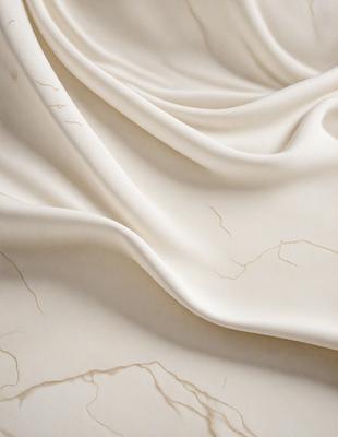 The primary subject of the image is a white sheet of fabric, possibly a piece of linen or a tablecloth. The setting is a white background, which creates a clean and minimalist appearance. The visual style is a close-up of the fabric, showcasing its texture and details. The colors and mood of the image are predominantly white, giving it a calm and serene atmosphere.