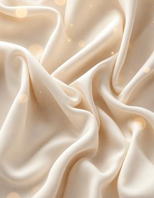 The primary subject of the image is a white sheet of fabric, which is the main object, scene, or focus of the image. The setting or background is a white background, which provides a clean and minimalistic environment. The visual style of the image is a close-up of the fabric, showcasing its texture and details. The colors and mood of the image are predominantly white, giving it a clean, fresh, and serene atmosphere.