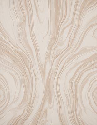 The primary subject of the image is a wooden wall with a unique and intricate design. The setting is a room with a wooden floor, and the visual style appears to be a combination of a photo and a digital art or illustration. The dominant colors are brown and white, creating a warm and natural atmosphere. The wooden wall design adds a sense of texture and depth to the space.
