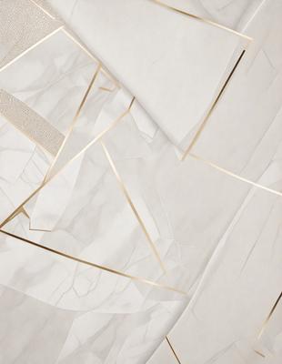 The primary subject of the image is a marble-like pattern, which is the main focus of the image. The setting is a white background, and the visual style appears to be a combination of digital art and illustration. The colors and mood of the image are predominantly white and neutral, giving it a clean and elegant appearance.