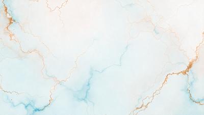 The primary subject of the image is a blue and white marble-like surface. The setting is a white background, and the visual style appears to be a combination of a photo and digital art. The colors and mood of the image are predominantly blue and white, creating a clean and elegant atmosphere.