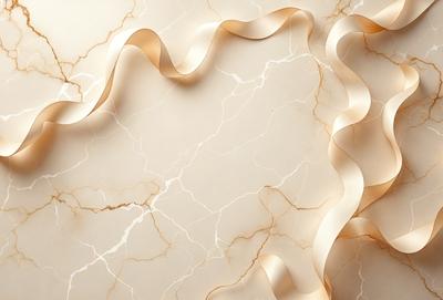The primary subject of the image is a marble wall with a pattern of swirls and curves. The setting is a room with a white marble surface, which adds to the elegance of the scene. The visual style is a combination of a photo and digital art, creating a unique and intricate pattern on the wall. The colors and mood of the image are predominantly white and neutral, giving the space a clean and sophisticated appearance.